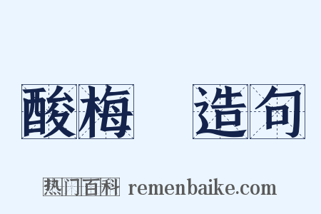 酸梅湯造句是什么意思的图片